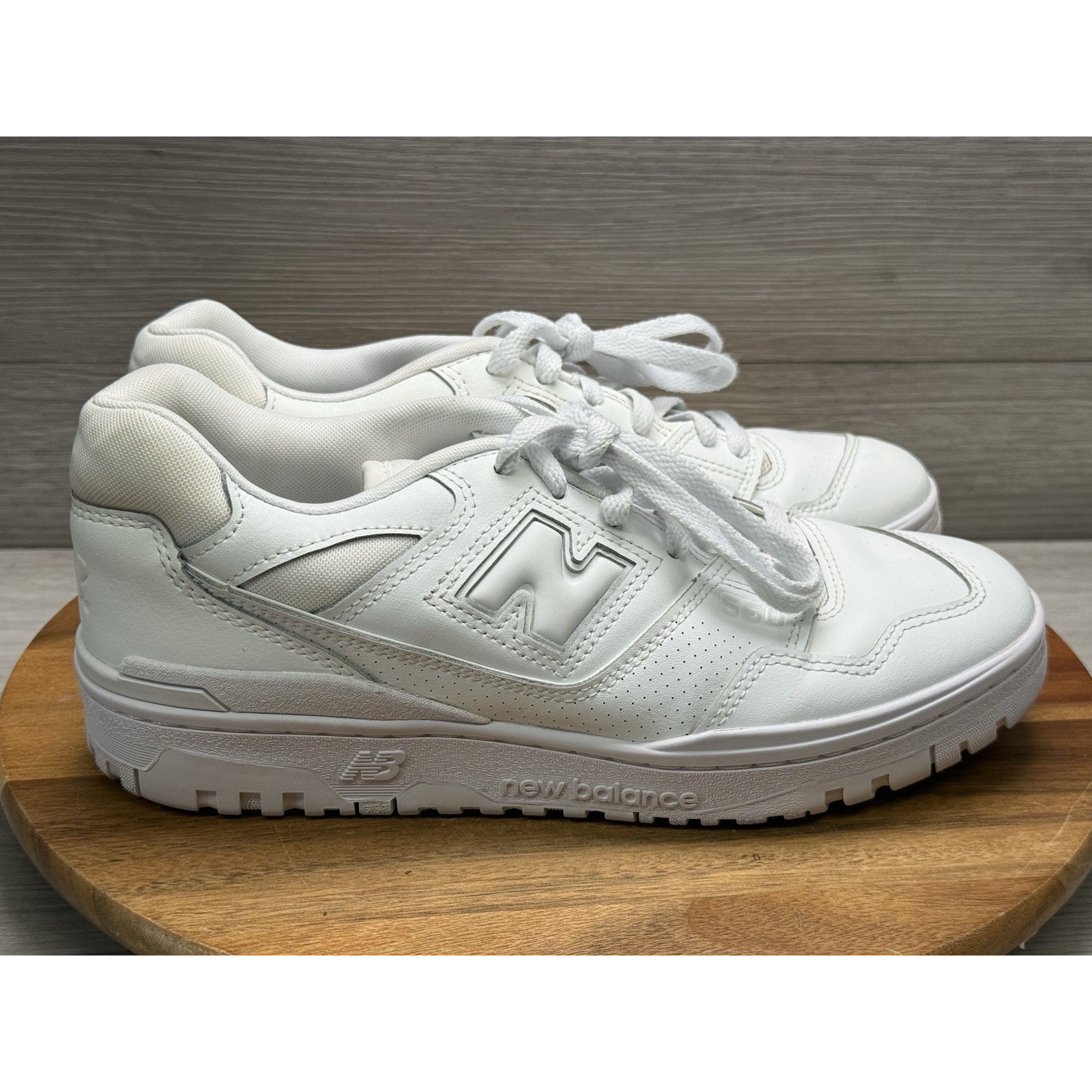 Triple White New Balance 550 J005098 Women’s Size 10